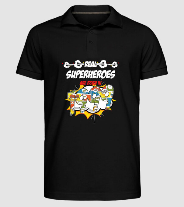 real superheroes are born in 1999 minta fekete pólón