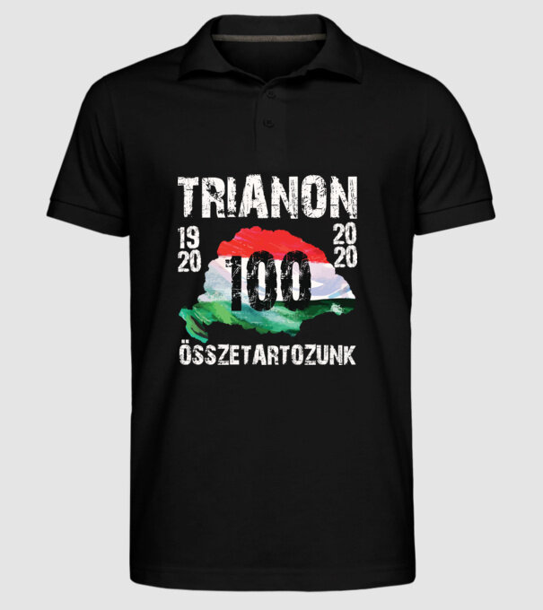 TRIANON 100 minta fekete pólón