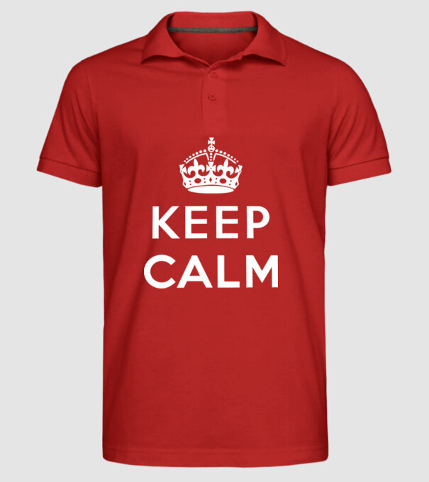keep calm sablon minta piros pólón