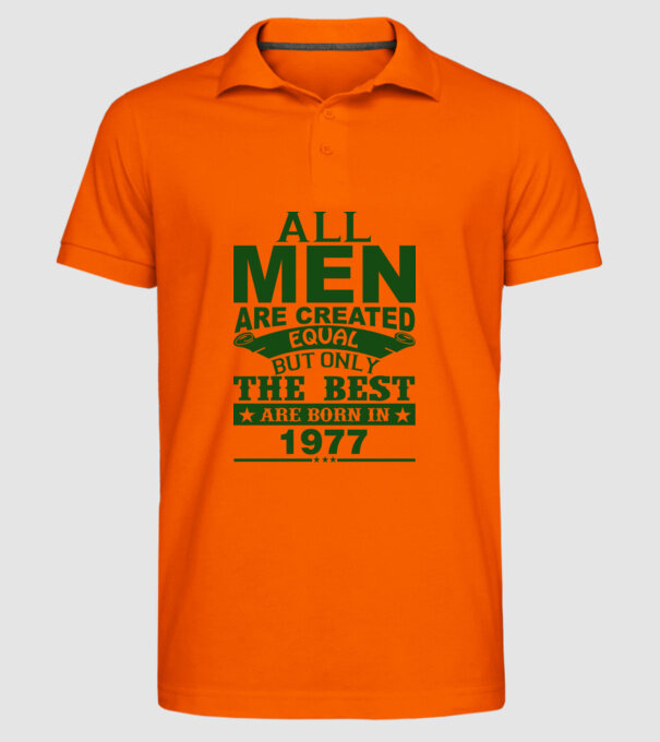 All men are created - 1977 minta narancssárga pólón