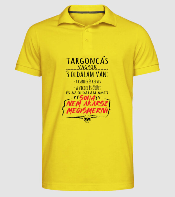 3 oldalam van - targoncás minta sárga pólón