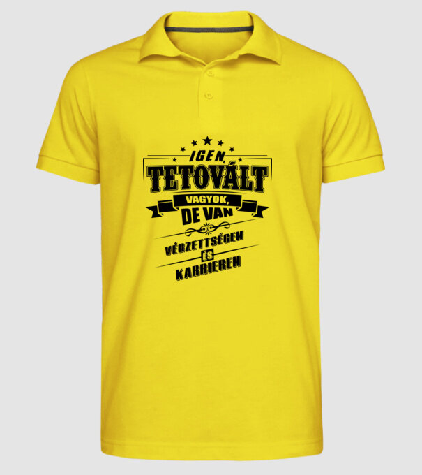 Igen, tetovált vagyok... minta sárga pólón