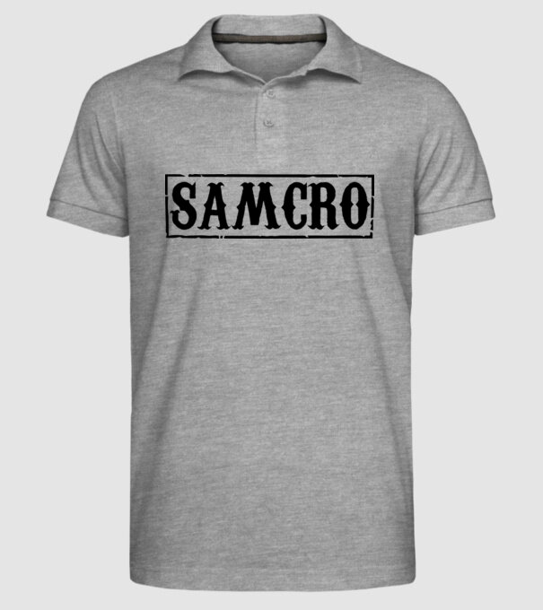 Samcro minta szürke pólón