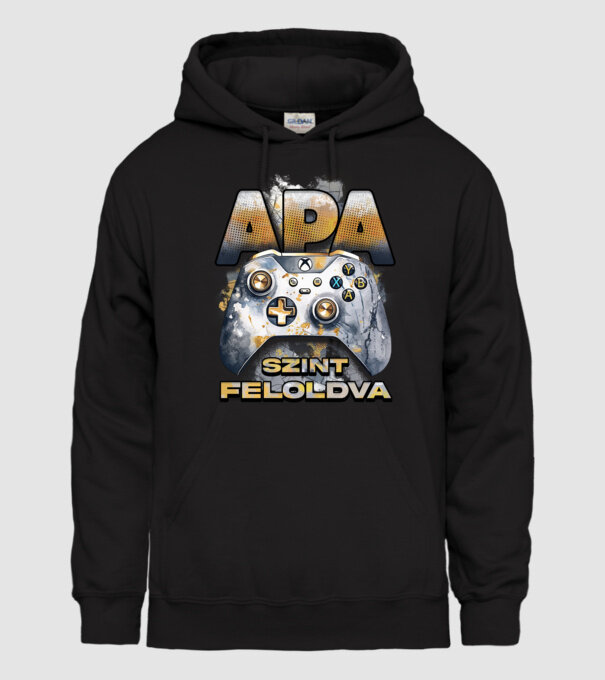 Apa szint feloldva minta fekete pólón