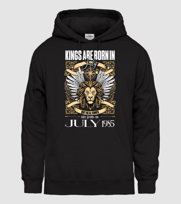 KINGS ARE BORN 1985 - JÚLIUS minta fekete pólón
