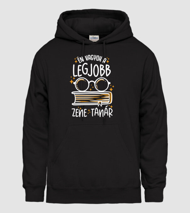 Legjobb lght zene tanár minta fekete pólón