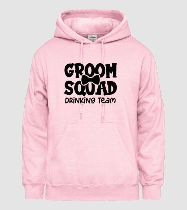 Groom Squad minta világos rózsaszín pólón