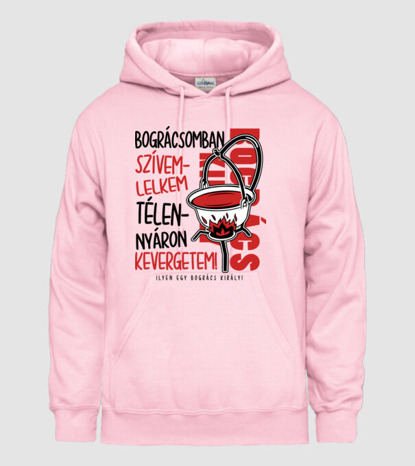 Bográcsomban szívem lelkem minta világos rózsaszín pólón