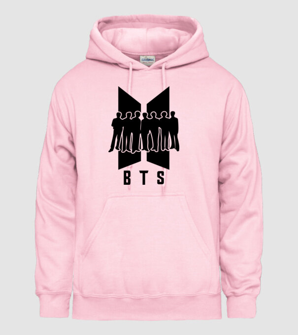 BTS minta világos rózsaszín pólón