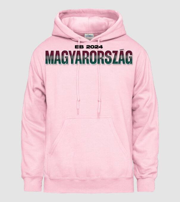 EB 2024 magyarország text minta világos rózsaszín pólón