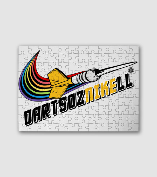 DartsozNIKEll minta fehér pólón