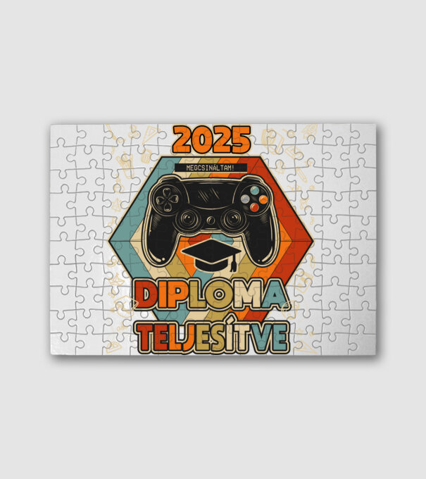 Diploma teljesítve minta fehér pólón