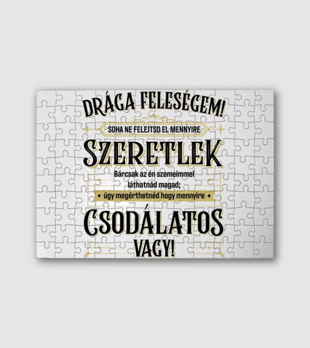 Drága csodálatos 2022 feleségem minta fehér pólón