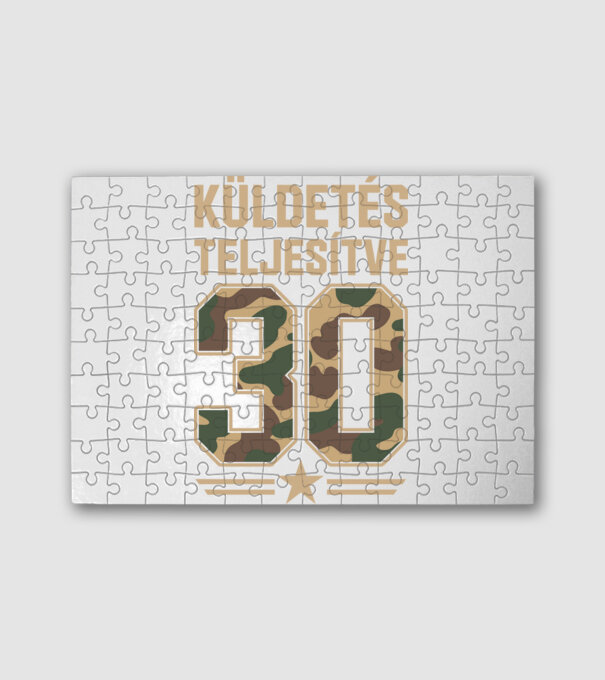 Küldetés teljesítve 30 minta fehér pólón