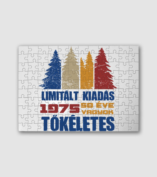 Limitált kiadás - 1975 50 éves minta fehér pólón