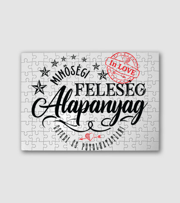 Minőségi feleség alapanyag minta fehér pólón