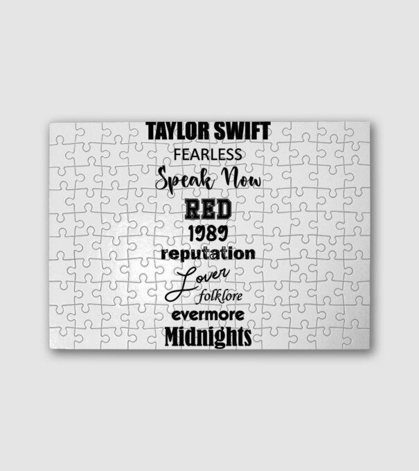 Taylor Swift Eras minta fehér pólón