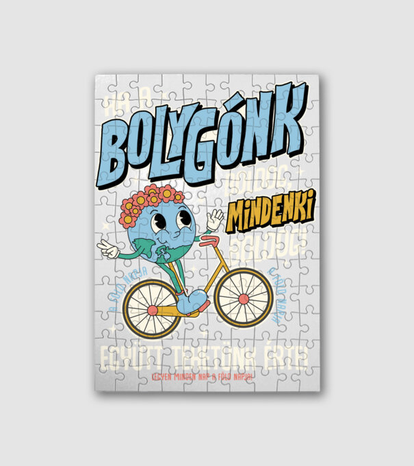 A bolygónk boldog mindenki boldog minta fehér pólón