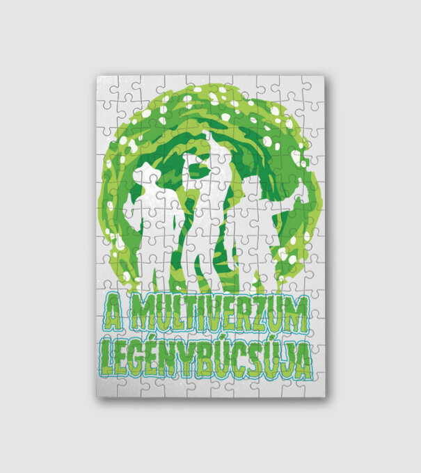 A multizverzum legénybúcsúja minta fehér pólón