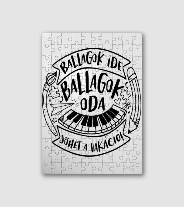 Ballagok ide oda vakáció minta fehér pólón