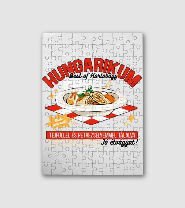 Hortobágyi palacsinta Hungarikum minta fehér pólón