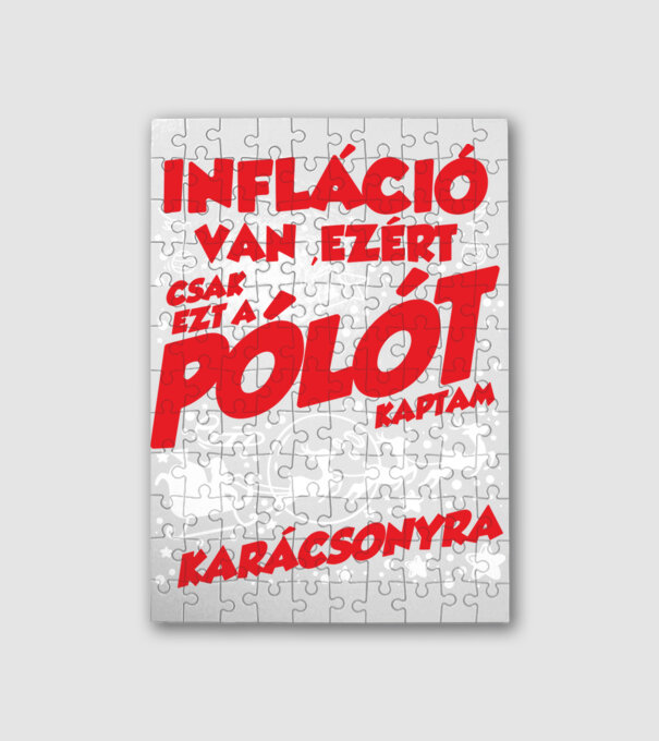 Infláció Karácsony minta fehér pólón