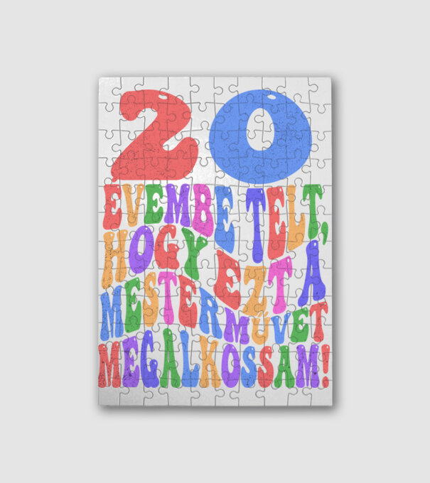 Mestermű megalkotása 20 minta fehér pólón