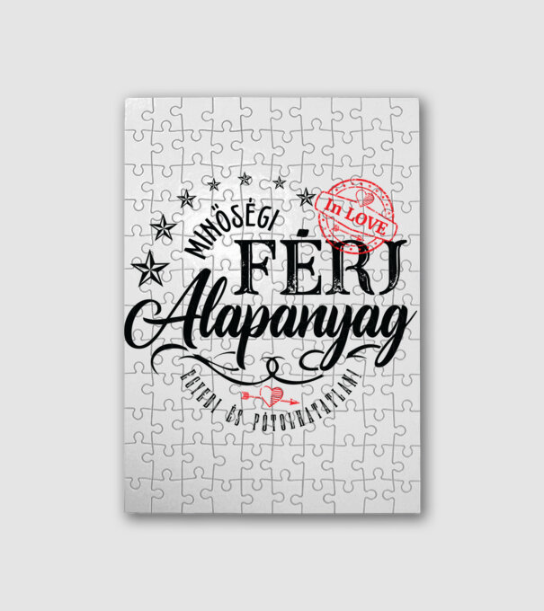 Minőségi férj alapanyag minta fehér pólón