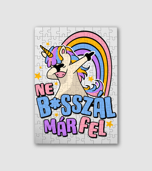 Ne bsszál fel unikornis minta fehér pólón