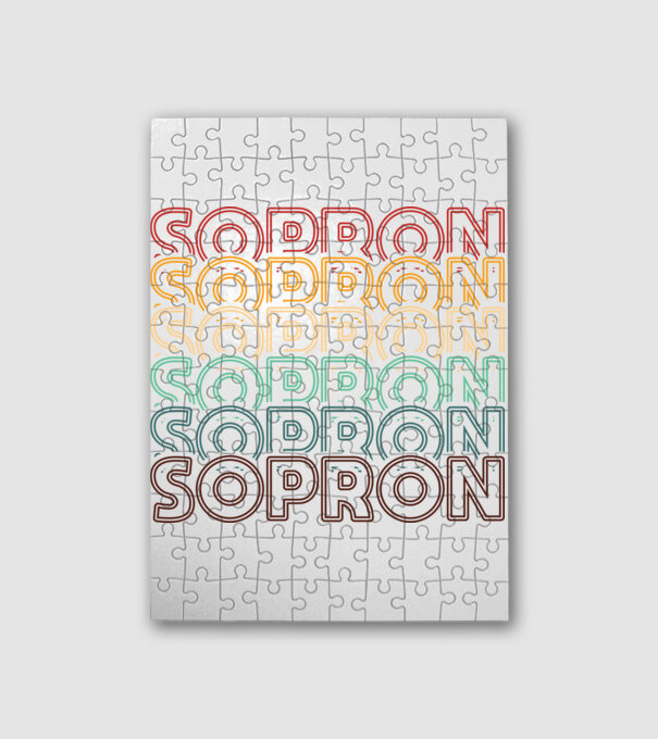 Sopron sorszöveg minta fehér pólón