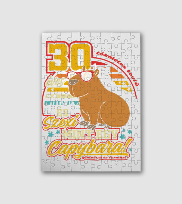 Szexi Szülinapos Capybara 30 éves minta fehér pólón