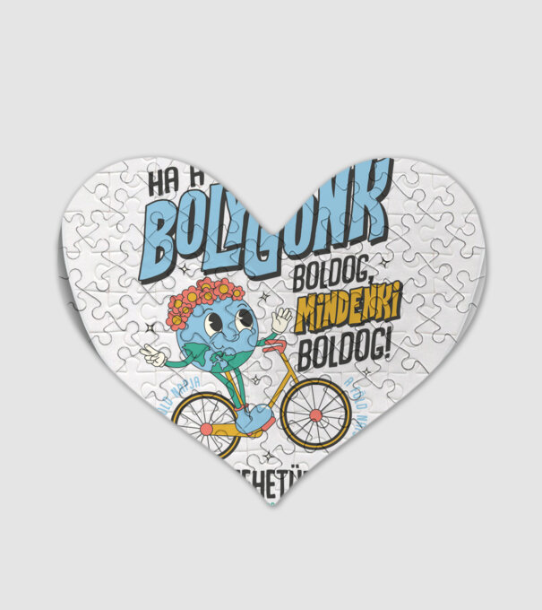 A bolygónk boldog mindenki boldog minta fehér pólón