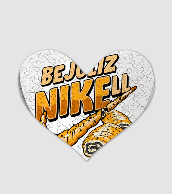 BejglizNikell minta fehér pólón
