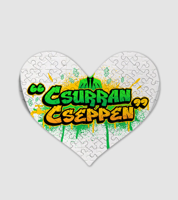 Csurran Cseppen graffiti minta fehér pólón