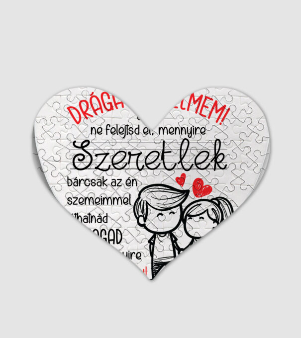 CUKI Drága SZERELMEM minta fehér pólón
