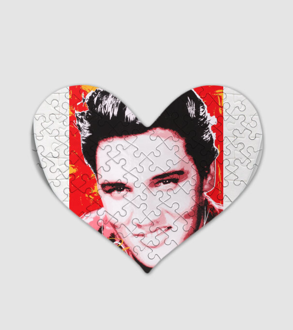 Elvis portré minta fehér pólón
