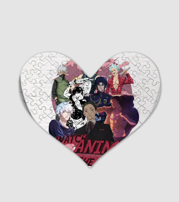I watch Anime for the plot-Naruto-Balance Unlimited-Jujutsu Kaisen-Seven Deadly Sins-Attack On Titan minta fehér pólón