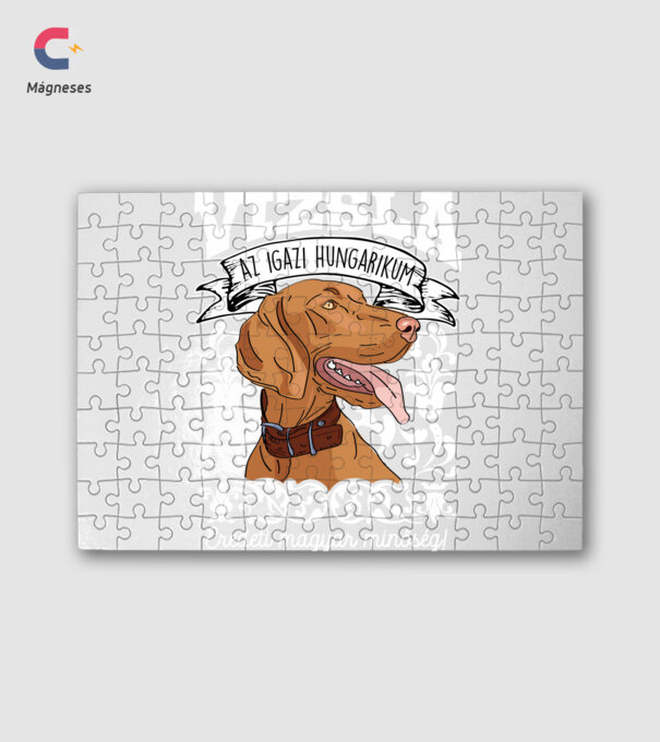 Hungarikum kutyáink vizsla minta fehér pólón