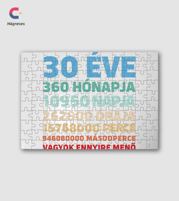 30 éve vagyok ennyire menő minta fehér pólón