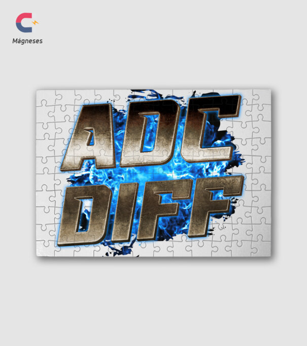 ADC DIFF metalic blue fire minta fehér pólón