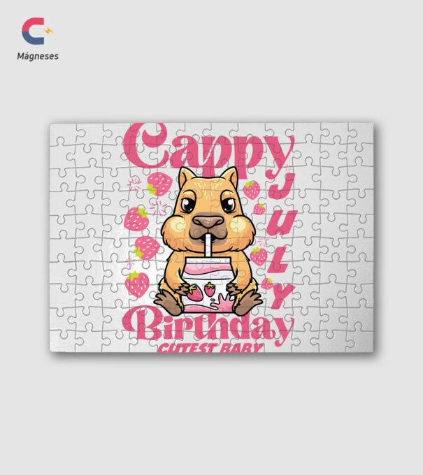 Cappy Birthday July minta fehér pólón