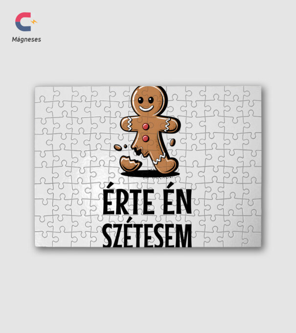 Érte én szétesem Mézeskalács fehér pólóra minta fehér pólón