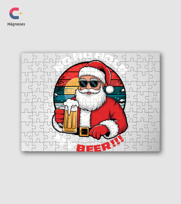 Ho Ho Hold My Beer karácsonyi fekete pólóra angol minta fehér pólón