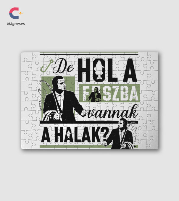 Hol a fszba vannak a halak minta fehér pólón