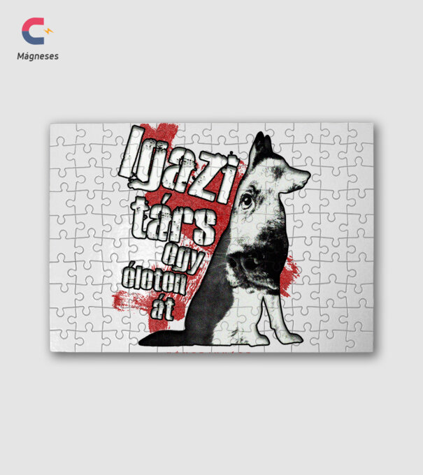 Igazi társ Németjuhász minta fehér pólón