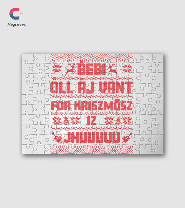 Karácsonyi csúnya pulcsi Ól áj vant for kriszmösz piros minta fehér pólón