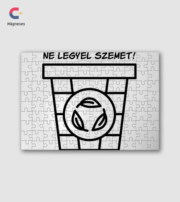 Ne legyél szemét fekete minta fehér pólón