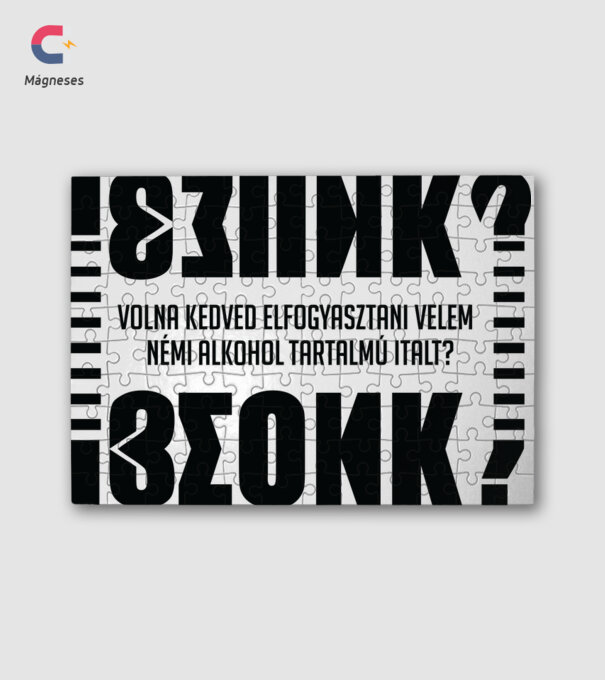 Rejtett üzenet Iszunk minta fehér pólón