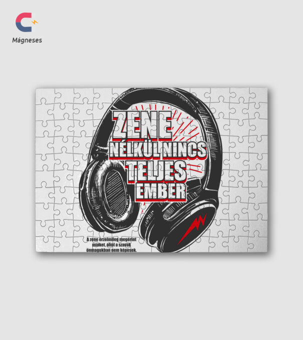 Zene nélkül nincs teljes ember minta fehér pólón