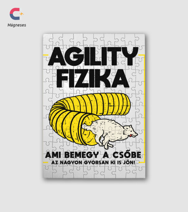 Agility fizika minta fehér pólón